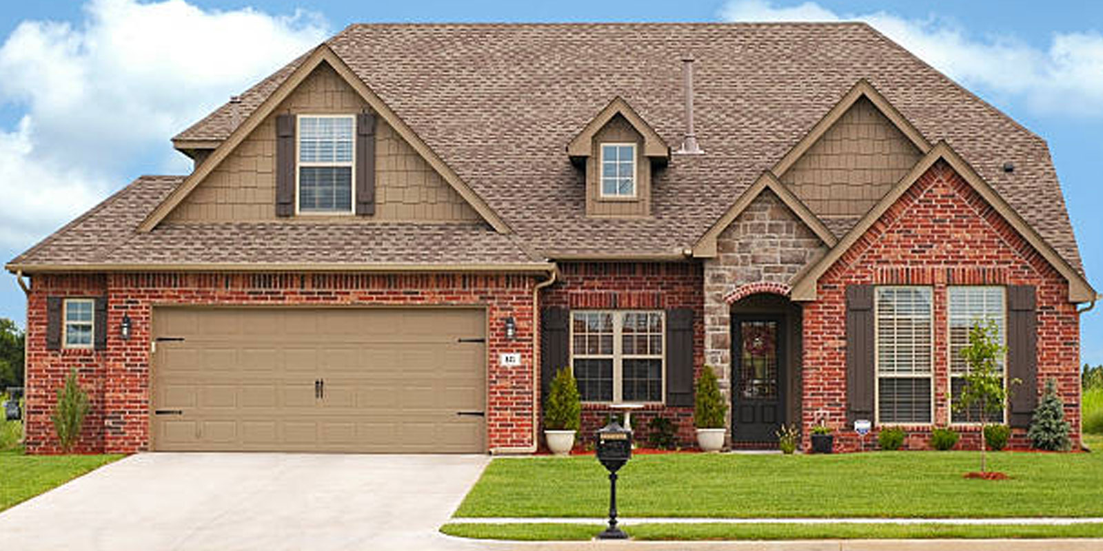 Front Yard Red Brick House